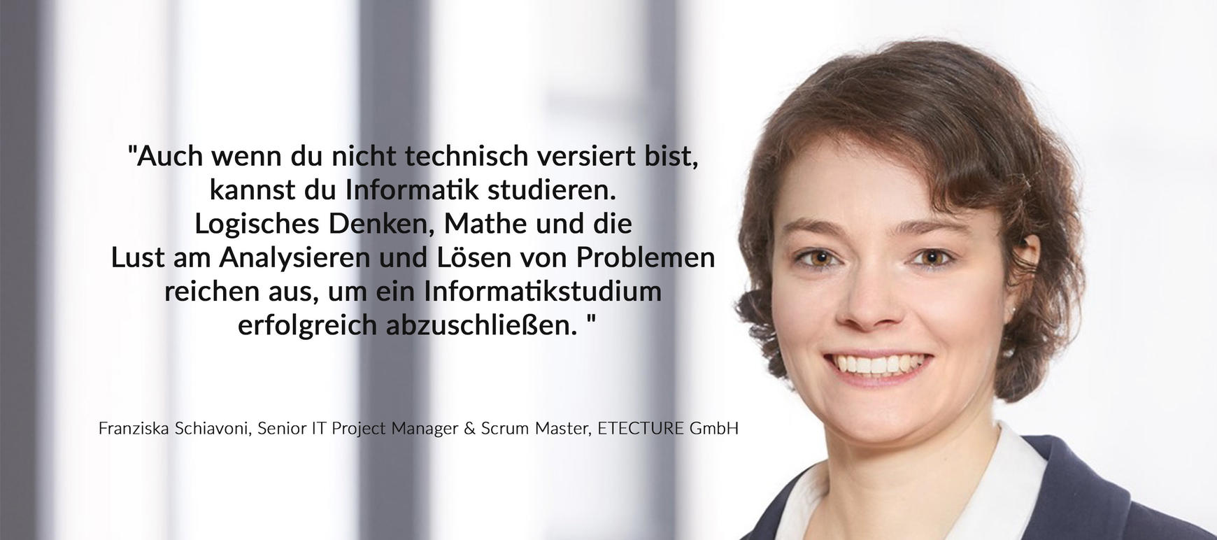 Zitat Franziska Schiavoni, Senior Project Manager, femmegineering